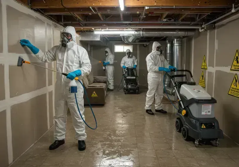 Basement Moisture Removal and Structural Drying process in Saint Michaels, MD